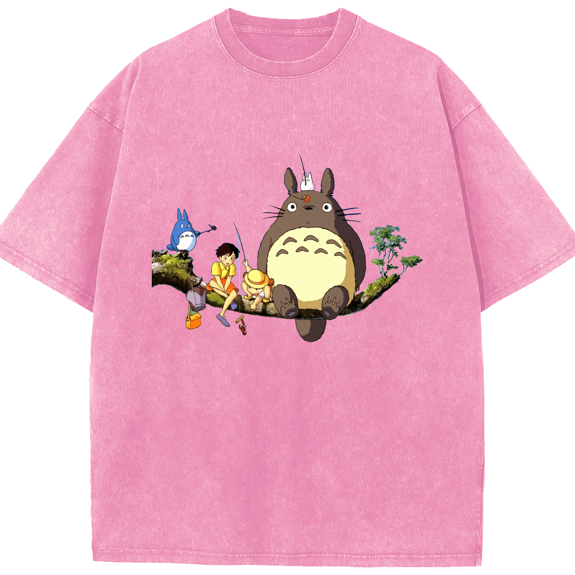 （画像用） となりのトトロ 草壁メイ 草壁サツキ My Neighbor Totoro Satsuki Kusakabe Mei Kusakabe 綿100% ヴィンテージ風 半袖Tシャツ（フロントプリント）